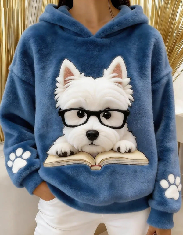 Women’s 3D Animal Graphic Fleece Pullover Hoodie