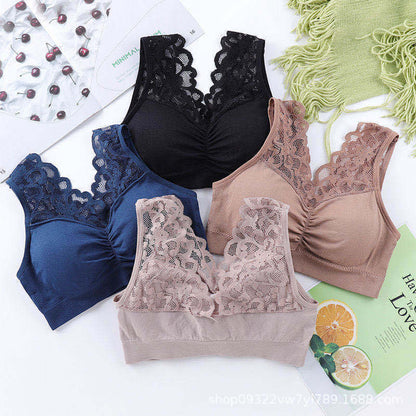 Fashion Back Lace V-Neck Bra