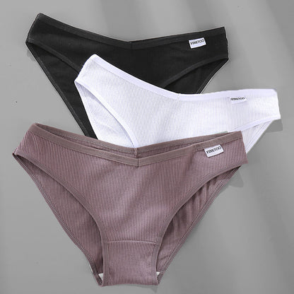 Women’s Ribbed Cotton Panties – Soft Everyday Underwear Set