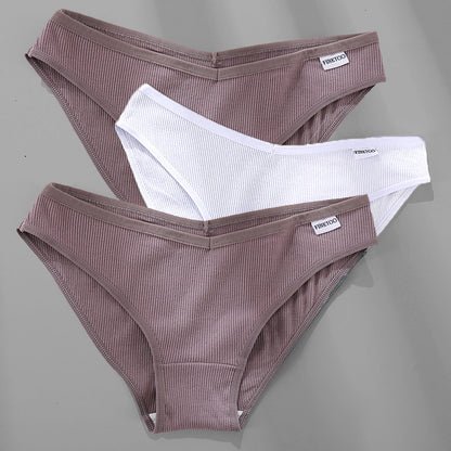Women’s Ribbed Cotton Panties – Soft Everyday Underwear Set