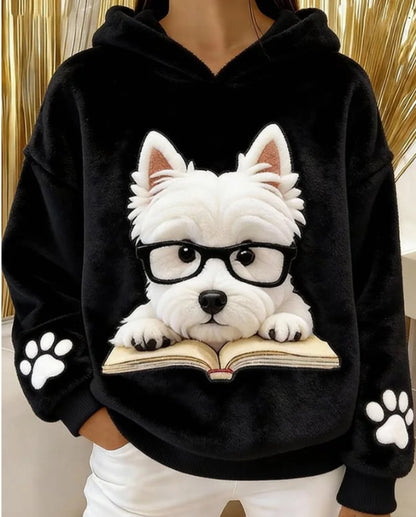 Women’s 3D Animal Graphic Fleece Pullover Hoodie