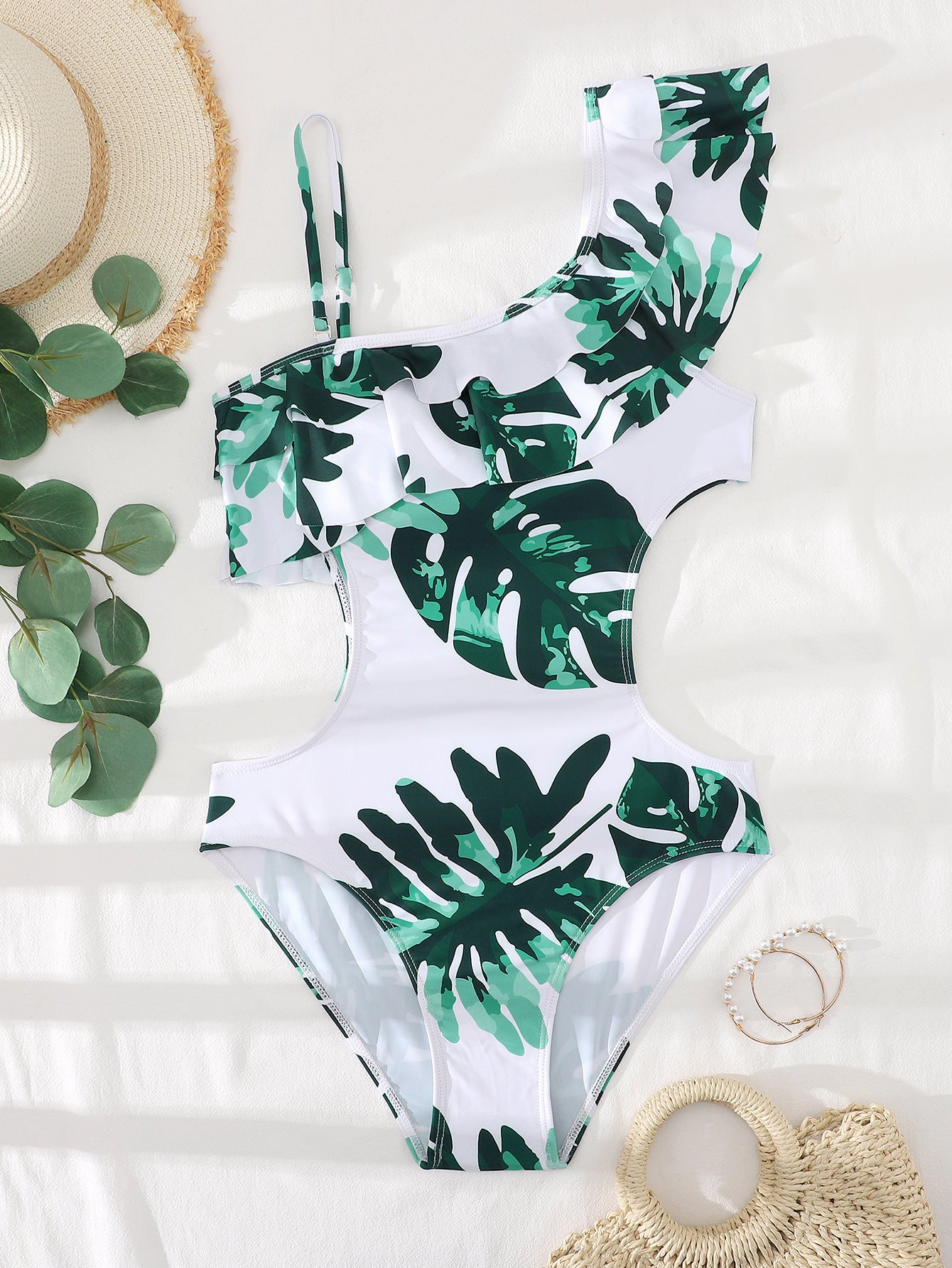 Nature Pattern One Piece Swimsuit
