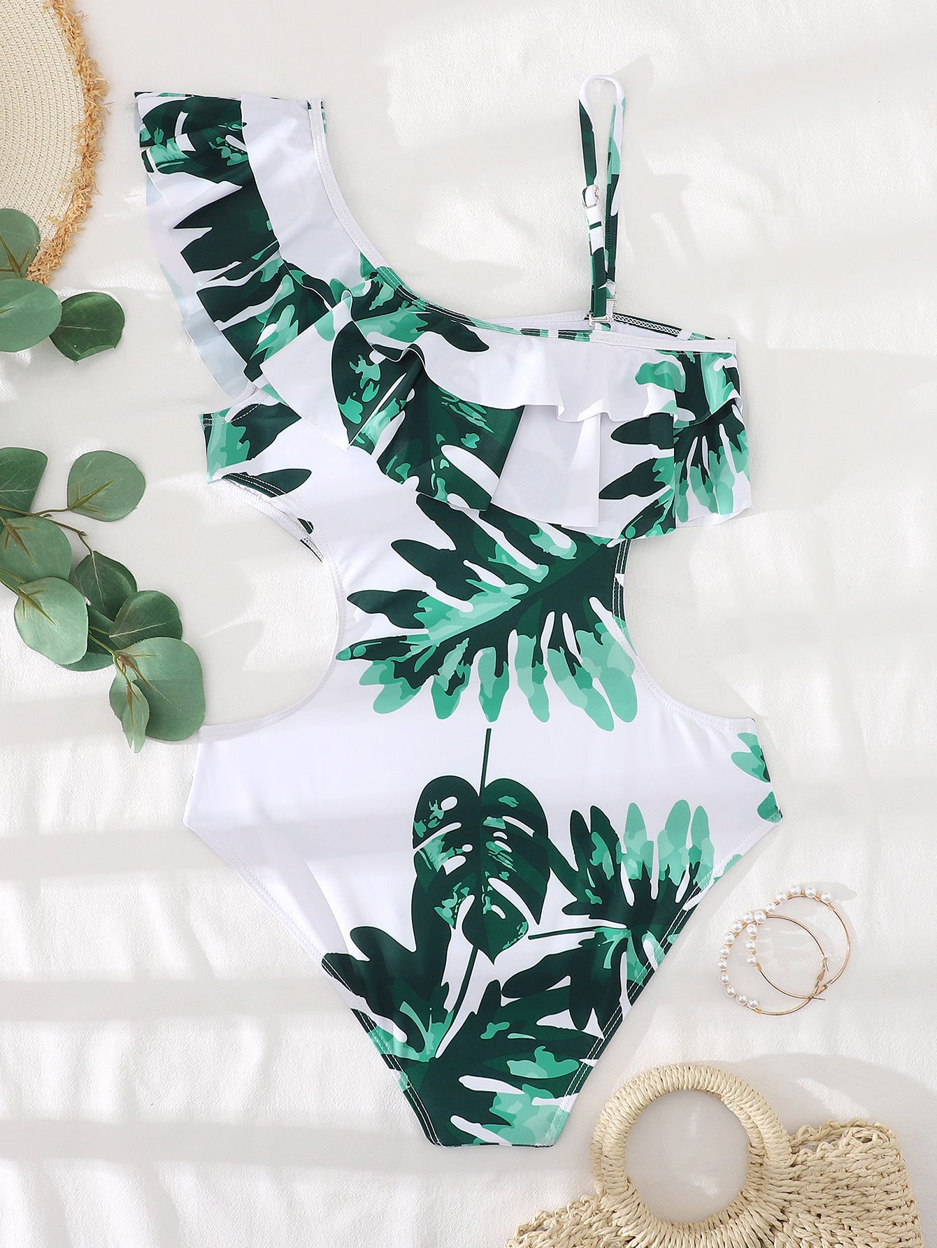 Nature Pattern One Piece Swimsuit