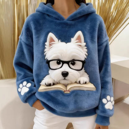 Women’s 3D Animal Graphic Fleece Pullover Hoodie