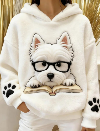 Women’s 3D Animal Graphic Fleece Pullover Hoodie