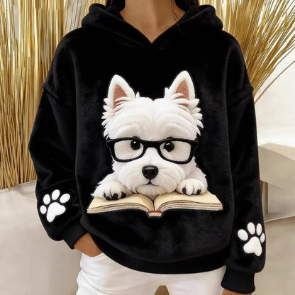 Women’s 3D Animal Graphic Fleece Pullover Hoodie
