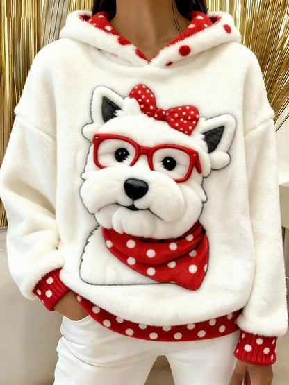 Women’s 3D Animal Graphic Fleece Pullover Hoodie