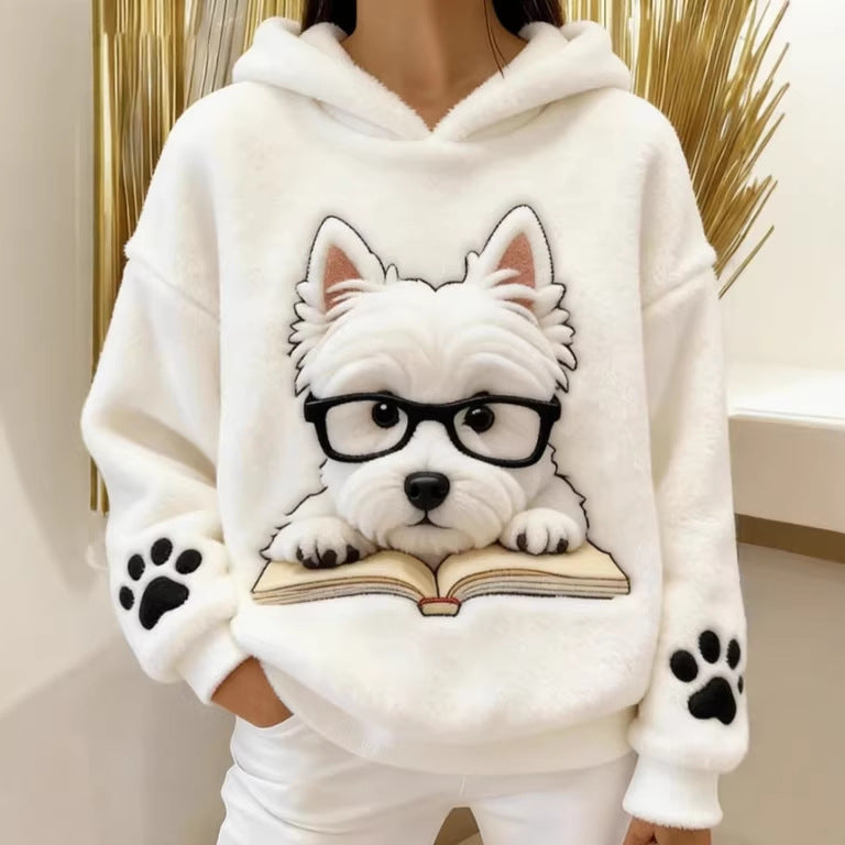 Women’s 3D Animal Graphic Fleece Pullover Hoodie